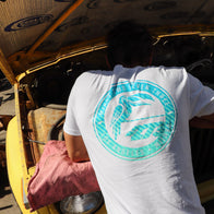 MANAUS Tee White/Cyan/Turquoise - Tee Shirt | DASH RACEGEAR