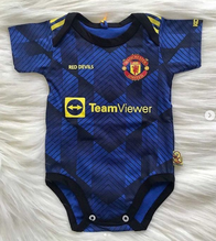 Manchester United 3rd soccer baby romper 100% cotton - baby romper image 1