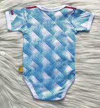 Manchester United Away soccer baby romper 100% cotton - Style 1 - baby romper image 2