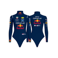 Max Verstappen 2026 F1 Women Bodysuit and Onesie Red Bull Blue by Dash Racegear, front product view, design 4850