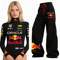 Max Verstappen 2026 F1 Women Bodysuit Onesie Red Bull White Racing by Dash Racegear, front product view, design 1337