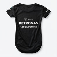 Mercedes Baby Bodysuit Onesie 2025 back view baby onesie by Dash Racegear
