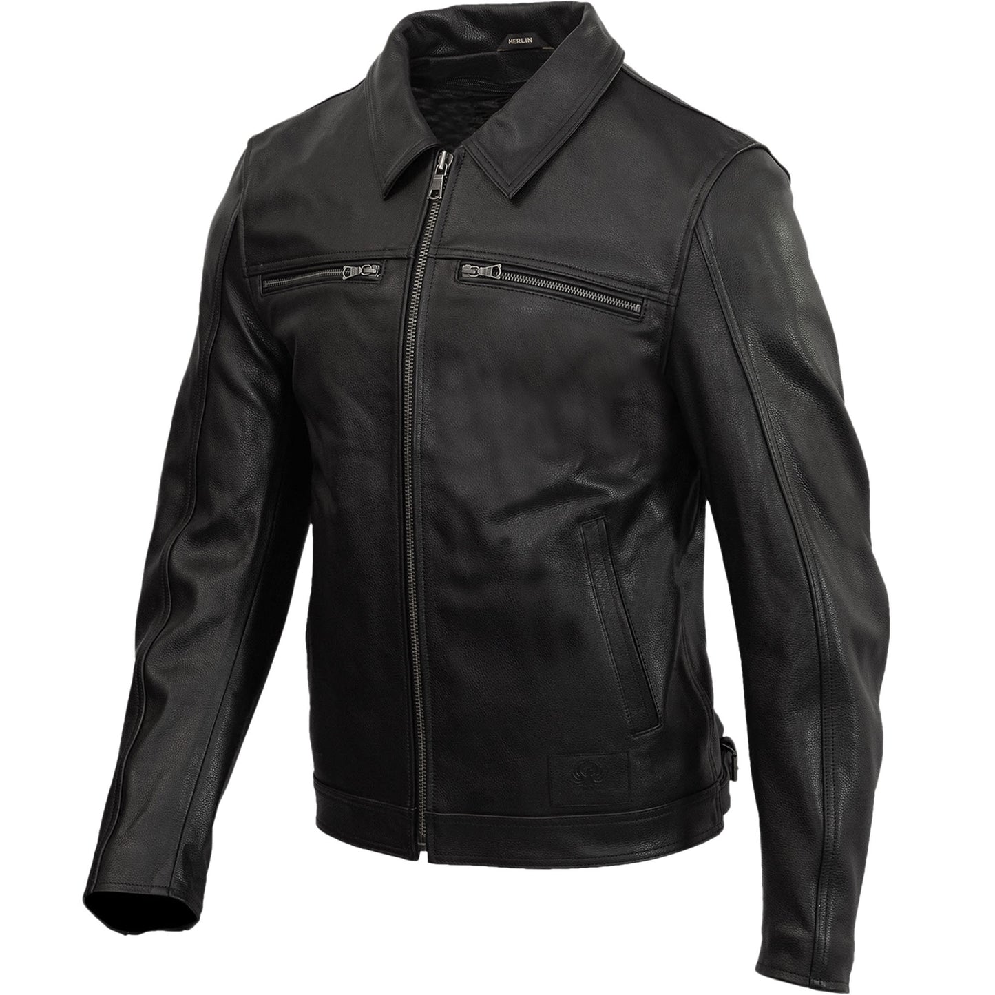 Merlin Kingsbury D3O Leather Jacket - Black by Merlin - clearance motorcycle jacket