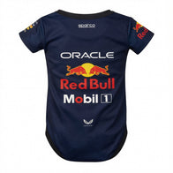 Red Bull Baby Bodysuit Onesie 2025 back view baby onesie by Dash Racegear
