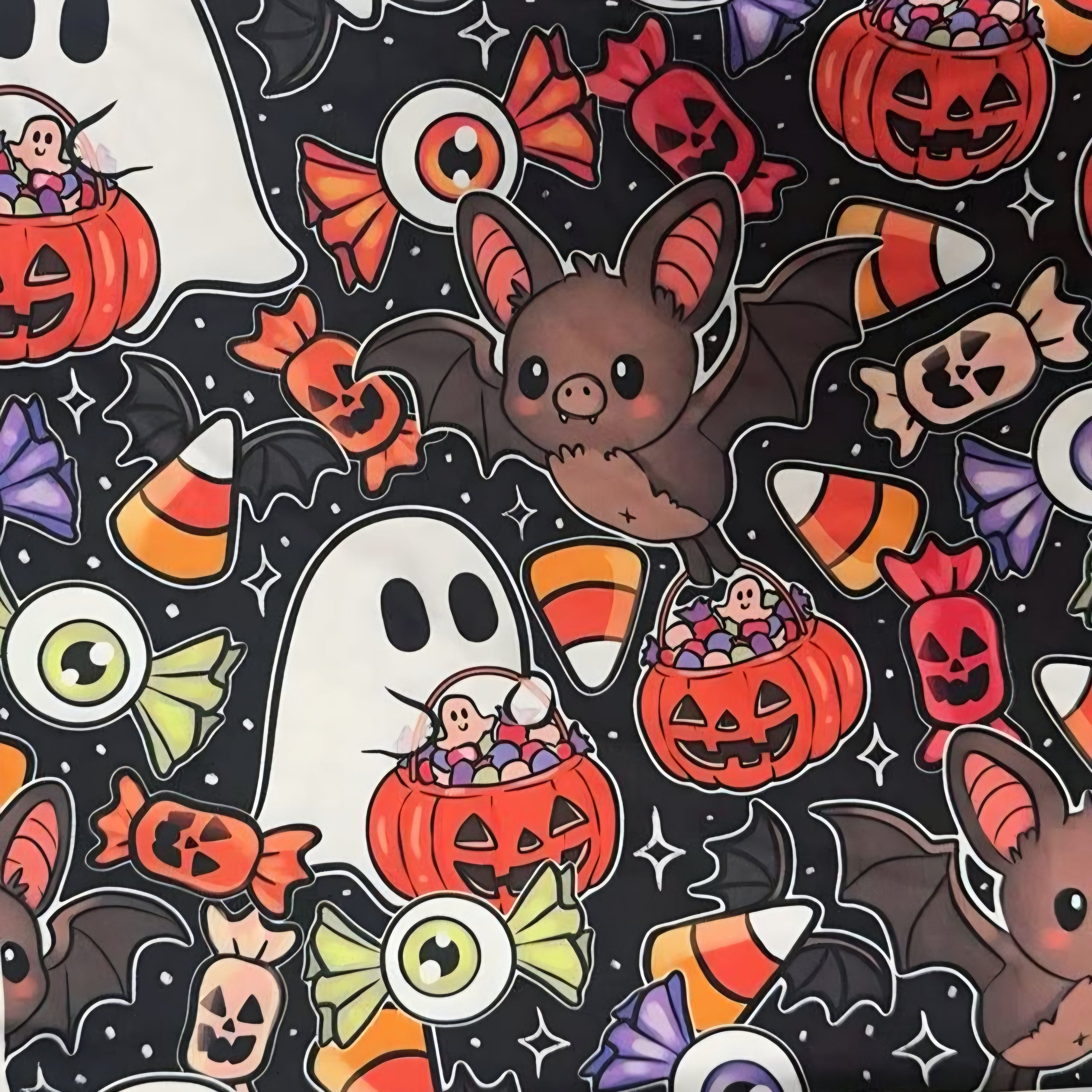 Pre-Order: Spooky Bats & Spooky Treats Semi-Exclusive Leggings - High-quality Handcrafted Vibrant