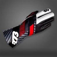 RS273 Black/White/Red EXTERNAL Seam - Glove | DASH RACEGEAR