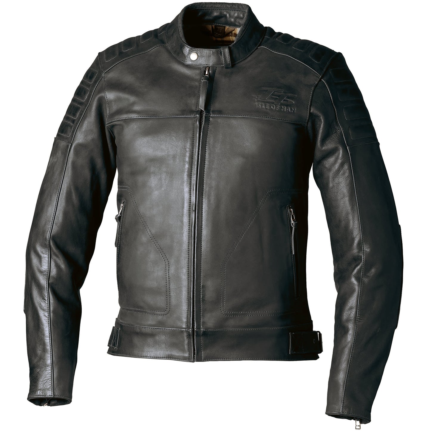 RST IOM TT Brandish 2 CE Leather Jacket - Black by RST - clearance motorcycle jacket