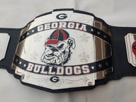 Georgia Bulldog Customized Title New Belt 2mm brass plates Black - 2 | Dash Racegear