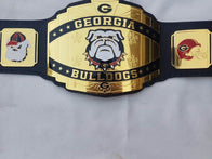 Georgia Bulldogs Championship Wrestling Brass 2mm Belt Adult - 4 | Dash Racegear