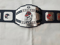 Georgia Bulldog Customized Title New Belt 2mm brass plates Black - 3 | Dash Racegear