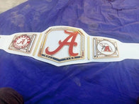 New Custom Alabama Crimson Tide Wrestling Leather Belt 2mm Brass - 4 | Dash Racegear