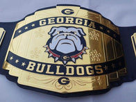 Georgia Bulldogs Championship Wrestling Brass 2mm Belt Adult - 5 | Dash Racegear