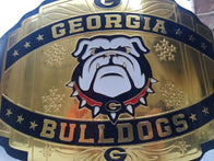 Georgia Bulldogs Championship Wrestling Brass 2mm Belt Adult - 6 | Dash Racegear
