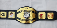 Georgia Bulldogs Championship Wrestling Brass 2mm Belt Adult - 7 | Dash Racegear