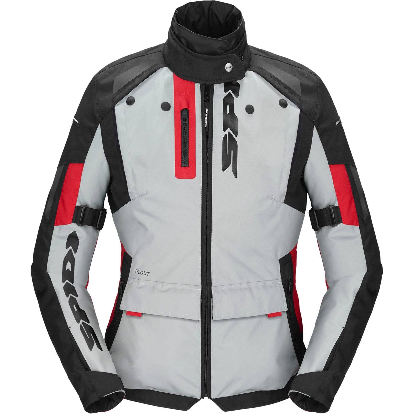 Spidi Ladies Crossmaster CE Textile Jacket - Black / Grey / Red by Spidi - clearance motorcycle jacket