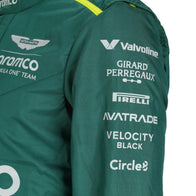 FIA certification label on Stoffel Vandoorne 2024 Aston Martin F1-inspired race suit