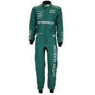 Sponsor logos on Stoffel Vandoorne 2024 Aston Martin F1-inspired race suit