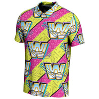 Men's ProSphere Pink/Yellow WWE 90s Polo