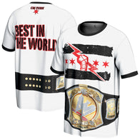 Men's ProSphere White CM Punk Spinner Belt T-Shirt - DASH RACEGEAR image 1