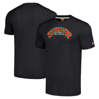 Men's Homage Heather Black Survivor Series Retro Event Logo T-Shirt