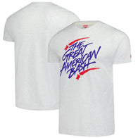 Men's Homage Heather Gray The Great American Bash Retro Event Logo Tri-Blend T-Shirt