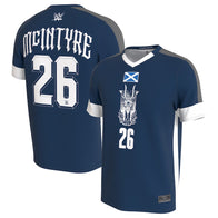 Youth ProSphere Blue Drew McIntyre WWE Soccer Jersey - DASH RACEGEAR image 1
