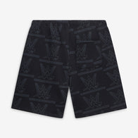 Men's Black WWE Stamped Fleece Shorts