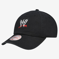 Men's Mitchell & Ness Black WWE Scratch Logo Core Adjustable Hat