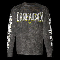 Men's Black Danhausen Cursed! Mineral Wash Long Sleeve T-Shirt - DASH RACEGEAR image 2