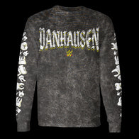 Men's Black Danhausen Cursed! Mineral Wash Long Sleeve T-Shirt - DASH RACEGEAR image 2
