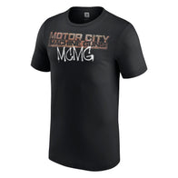 Men's Black Motor City Machine Guns Rapid Fire Rock N' Roll T-Shirt