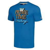 Men's Homage Blue WWE Primetime Wrestling Tri-Blend T-Shirt - DASH RACEGEAR image 2