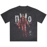 Men's Heather Black Dennis Rodman Bad All Over Snow Wash T-Shirt