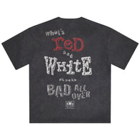 Men's Heather Black Dennis Rodman Bad All Over Snow Wash T-Shirt