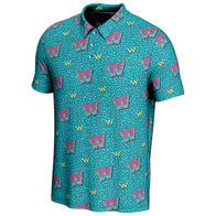 Men's ProSphere Teal WWE 90s Polo