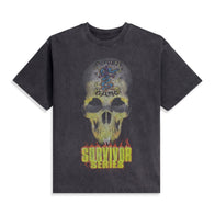 Men's Heather Black WWE Survivor Series One Night Boxy T-Shirt