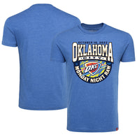 Men's Sportiqe Blue Monday Night RAW x Oklahoma City Thunder Tri-Blend T-Shirt - DASH RACEGEAR image 1