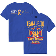Youth Blue WWE Connor's Cure Team Up To Take Down Cancer T-Shirt - DASH RACEGEAR image 1