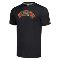 Men's Homage Heather Black Survivor Series Retro Event Logo T-Shirt