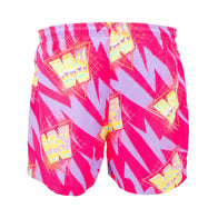 Men's Ripple Junction Pink/Yellow WWE Retro Wave Chrome Board Shorts