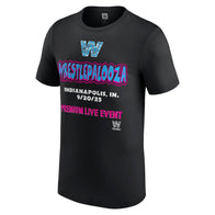 Men's Black WrestlePalooza 2025 Retro T-Shirt
