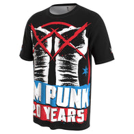 Men's ProSphere Black CM Punk 20 Years T-Shirt - DASH RACEGEAR image 2