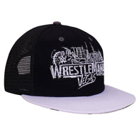 Men's Black/White WrestleMania 42 Logo Snapback Hat - DASH RACEGEAR image 1