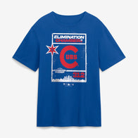 Men's Royal WWE x Chicago Cubs Elimination Chamber 2026 T-Shirt - DASH RACEGEAR image 1