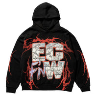 Unisex Complex x WWE Black ECW Hardcore Hoodie - DASH RACEGEAR image 2