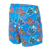 Men's Ripple Junction Blue/Orange WWE Retro Wave Repeating Logo Board Shorts