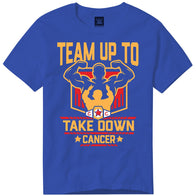 Youth Blue WWE Connor's Cure Team Up To Take Down Cancer T-Shirt - DASH RACEGEAR image 2
