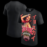 Men's Black IYO SKY Night of Champions 2026 Queen of the Ring Winner T-Shirt - DASH RACEGEAR image 1