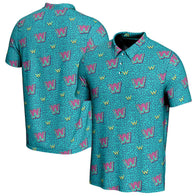 Men's ProSphere Teal WWE 90s Polo