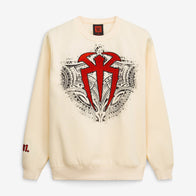 Men's Cream Roman Reigns The Original Tribal Chief Bone Sweatshirt - DASH RACEGEAR image 2